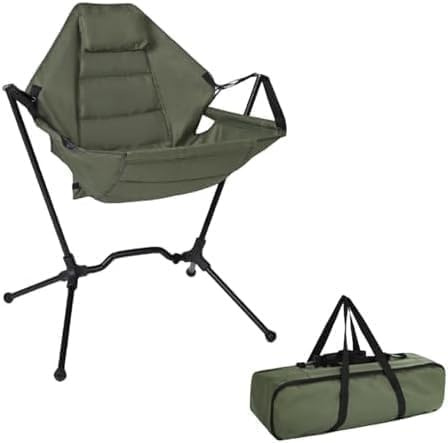 Tragbarer, faltbarer Schaukelstuhl für Camping, Terrasse, Rasen, Garten und Picknicks - verstellbar und hängend