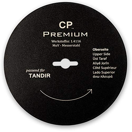 Canpolat GASTRONICS Kreismesser für Tandir - 120 mm, glatt - mit Antihaftbeschichtung- Dönermesser aus Edelstahl in Premium Qualität