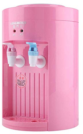 Dispensador de Agua con una Botella de Agua de 2.5L - Máquina dispensadora de Agua hirviendo de Carga Superior de sobremesa con Carga eléctrica de Escritorio,Pink