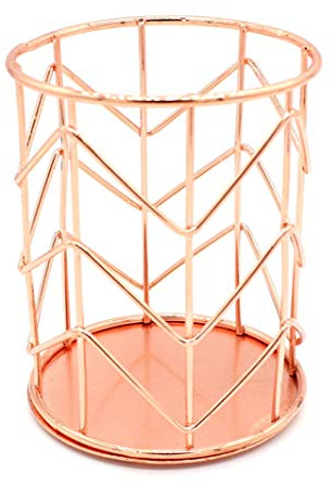 Stiftehalter, Metall Stiftehalter Schreibtisch ordentlich Organizer Kosmetik Pinsel Aufbewahrung Zuhause Büro Schule Tisch Schreibwaren Supplies Rose Gold