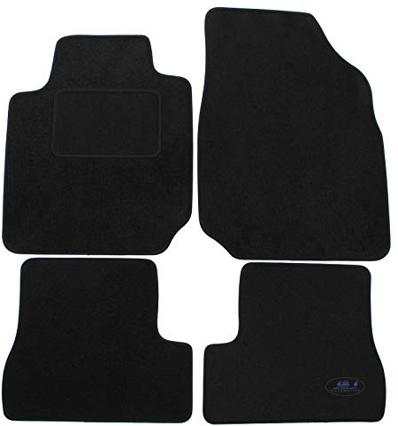 J&J AUTOMOTIVE | Velours Fußmatten Autotepiche Passend Für Micra K12 2003-2009, Genaue Passform, rutschfeste Untregrund, Verstärkt Im Pedalbereich