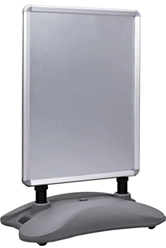 vidaXL A1-Plakatständer Wasserbefüllbar Grau Aluminiumlegierung