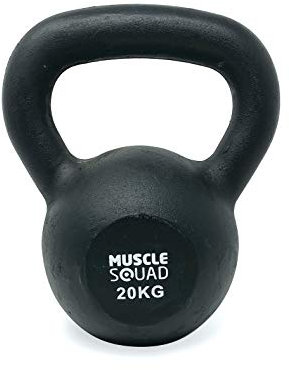 MuscleSquad Cast Iron Kettlebells Single or Set- Value Kettlebell Weights from 2kg – 8kg - Kettlebell Weights Workout Equipment For Home Or Gym Use (20)