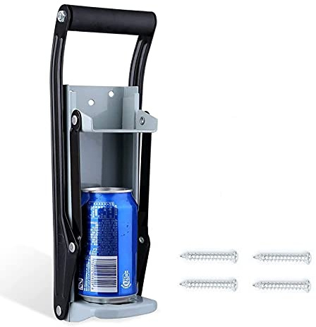 Can Crusher & Bottle Opener - 500ml 16oz 2in1 Heavy Duty Aluminium Drinking Tin Can Recycle Tool for Recycling Beer Cans, Soda Beverage Cans Crusher