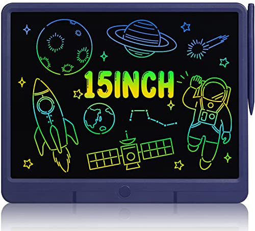 TUGAU LCD Schreibtafel für Kinder Buntes Display Zeichenbrett Löschbarer Zaubertafel Kinderspielzeug Mädchen Jungen Spielzeug ab 2 Jahren Geburtstags Geschenke