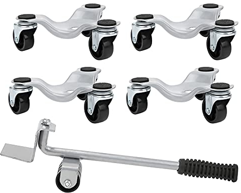 Set di Rulli Mobili per Mobili, Set per il Trasporto di Mobili Kit di Strumenti Mobili per Sollevatori per Mobili di Leve di Scorrimento per Mobili di Sollevamento Piastra Mobile