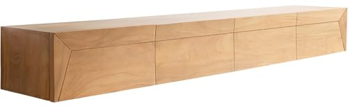 DELIFE TV-Board Kayu Akazie Natur 220 cm 4 Türen schwebend Lowboard