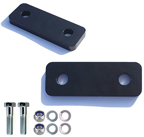 XIMPLIO Universelle Distanzplatte 12 mm Distanzblech für Anhängerkupplung Anschraubplatte mit Lochbild 90mm (mit Schraubenset, Lochbild 90 mm, 12 mm)