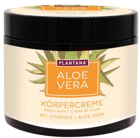 PLANTANA® Bio-Aloe Vera Körpercreme 500 ml | für trockene anspruchsvolle Haut | mit Vitamin E | vegan | Fair Trade | aus biologischem Anbau | dermatologisch getestet | ergiebig | schnell einziehend