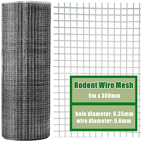LATERN 30cm x 6m Rodent Wire Mesh, 304 Stainless Steel Rats Proofing Wire Metal Mesh to Blocks Mice Mouse Squirrel Bird Access - Pest Prevention Mesh for Filling in Gaps Around the Home & Garden