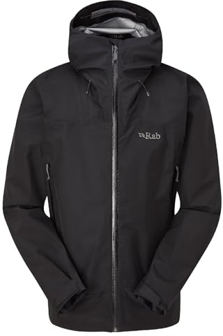 Rab Men’s Namche GTX Jacket - Gore-Tex Waterproof Breathable Rain Coat for Trekking & Casual Use - Black - Large