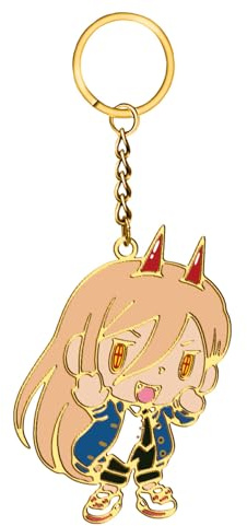 Crunchyroll - Chainsaw Man - Chibi Design 3 - Metall Emaille Keychain, Schlüsselanhänger - 6cm