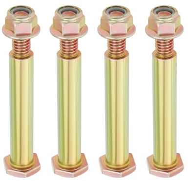 OTOTEC 4Pcs Deck Wheel Bolts with Lock Nuts Compatible with Cub Cadet Compatible with Craftsman Compatible with Husqvarna Compatible with Troy
