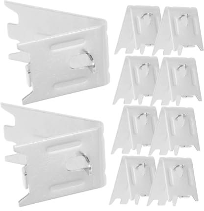 ETHZZLE 10pcs Refrigerator Accessories Freezer Rack Shelf Clips Fridge Shelf Support Replacement Bracket Secure Stable