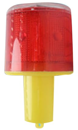 MACHSWON 2 Pcs Solar Warning Light Red LED Strobe Light Emergency Safety Flashing Warning Lamp Night Machinery Industry Alarm Lamp Road Cone Fence Tower Crane Warning Lights Thick Rod Style