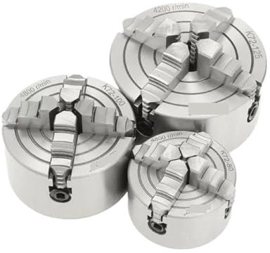 BMWJYLPM Mandrin de Rechange pour Tour à 4 Mors, 5 Pouces, indépendant et réversible, K72-80/100/125/160/200, pour perçage, fraisage, Travail du Bois, pour Mini-Tour (K72-100)
