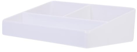 Sosoport Tea Bag Organizer and Coffee Stand 3 Compartments, White Plastic Seasoning Packet Holder for Kitchen and Restaurant Storage