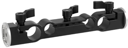 Abrazadera de barra de doble puerto para cámara de 15 mm y 19 mm, con roseta doble estándar para sistemas de soporte DSLR, accesorios multifunción