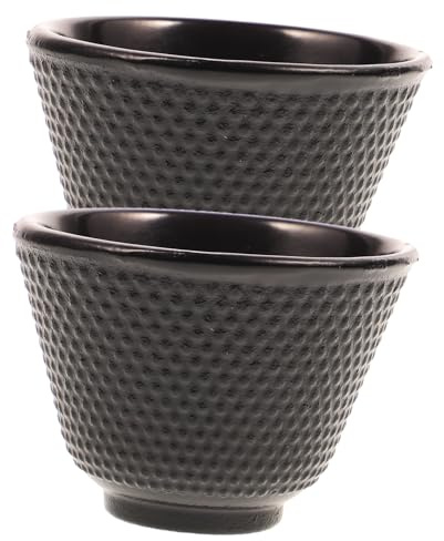 Cabilock 2 pièces Tasse à Thé Fonte Style Résistante Haute Température Design Rétro pour Dégustation Kung Fu