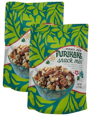 2- Pack Furikake Snack Mix with Mochi Crisps, Sesame Seeds, Corn Chips, Wasabi Peas, 7.5 oz (2 Packs)