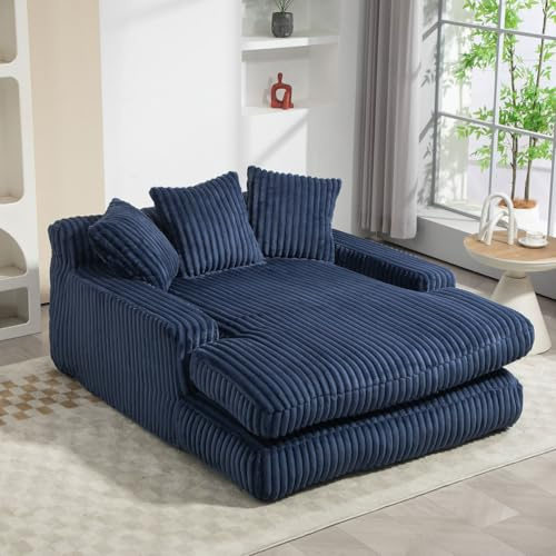 UIHECTA Chaiselongue Ohne Knochen Innenbereich, üBergroßEs, Gepolstertes Cord-Schlafsofa Schlafcouch Mit Hoher SitzfläChe, Lesesessel, Wolkensofas FüR Wohnzimmer, Schlafzimmer