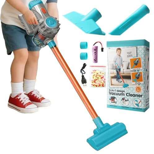 Kinder Staubsauger Mit Saugfähigkeit, Spielzeug Staubsauger, Pädagogisches Spielset Zur Nachahmung Der Reinigung, Für Und Mädchen Haushaltspiel Im