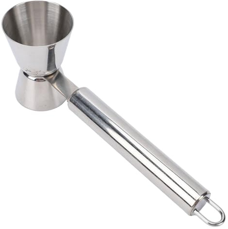 banapoy Jigger Doble, 38 Ml 20 Ml Jigger de Cóctel de Doble Cabeza, Taza Medidora de Cóctel de Acero Inoxidable con Asa, para Fiestas en Casa y Coctelería