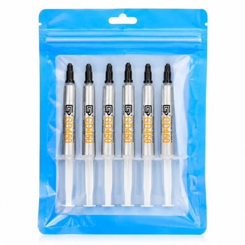 TTS GD460 Thermal Paste 6-Pack 3G Syringes – 18G Total CPU/GPU Thermal Compound, 2.2W/m-K Heat Conductive Paste for PC, Laptop, Heatsink & Gaming Consoles