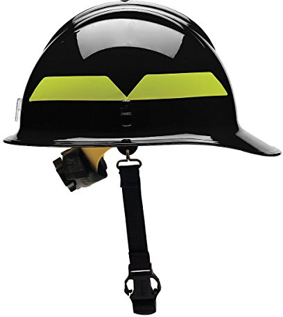 Fire Helmet, Black, Thermoplastic