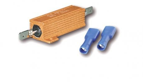 Leistungswiderstand für LED-Blinker 7,5 Ohm 50 Watt Motorrad Roller Quad | Umrüstung Originalblinker auf LED/Halogen, parallel geschaltet; kompatibel mit Quad; für Kellermann micro 1000, BL 1000 LED