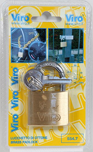 12 PZ Di VIRO BL ART. 551.7 LUCCHETTO RETT. MM.20