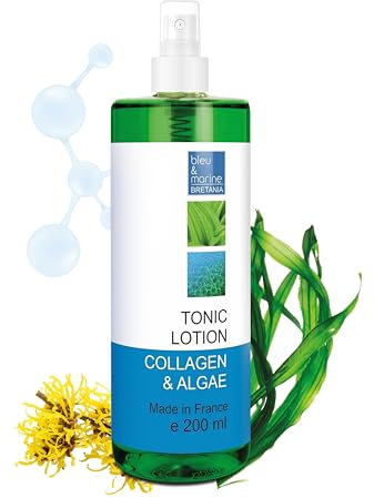 Bleu & Marine Bretania - Lotion Tonique Démaquillante 200ml | Nettoyant Doux | Tonifiant, Rééquilibrant Épiderme | Extraits de Plantes | Pour Toutes Peaux, 200ml (1 Lot)