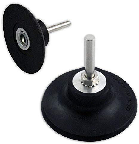 Chiloskit Roloc Lot de 2 supports de disque de polissage à tige 1/4 pour perceuse et ponceuse (5,1 cm)