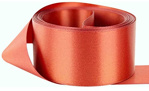 Satinband – 50 mm brett – 3 meter – många färger – köp 3 och få 1 gratis (koppar) granpresentförpackning, sömnad, fest, dekorationer, klänning, hantverk, Evetns mycket mer
