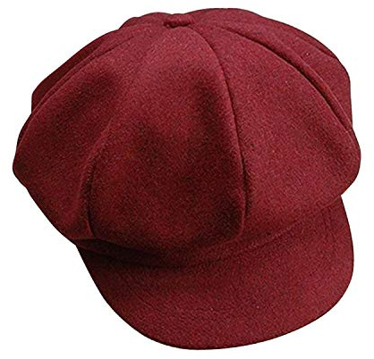 Petalum Béret Bébé Chapeau Hiver en Laine Mélangé Chic Baby Hat pour Garçon Fille Casquette Plate Gavroche Octogonal Visière Newsboy Cap Enfant Cabbie
