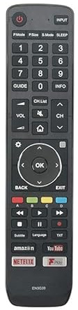 Replacement hisense tv remote EN3G39 for Hisense remote control smart TV H43N5500UK H49N6600 H50N5900 H55A6550UK H60NEC5600UK