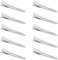 WEIESCIE 10 Stücke Haarspangen,Haarclips Damen,Silber Metall Alligator Curl Clips mit Löchern, Friseur Stahl-Haarclips, Abteilklammern für DIY Haarklammern Damen Mädchen