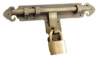 TMPTY Kupfertürverriegelung, Retro Dauerhaft Metall Verriegelungsbolzen Schiebesperre Mehr Sicherheit und Datenschutz Schwerlast Fest Laufbolzen (Farbe : Bronze, Größe : #2)
