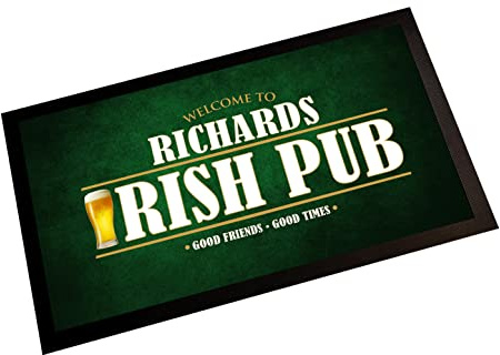 Artylicious Tapis de couloir irlandais personnalisé pour bar ou bar irlandais