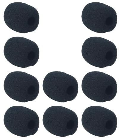 Generic 10 Stück Headset Mikrofon Windschutzscheiben Schaumstoff, Wiederverwendbar, Gute Elastische Schwammabdeckung