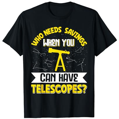 Teleskop Nachthimmel Uhr Sterne Astronomie Liebhaber T-Shirt