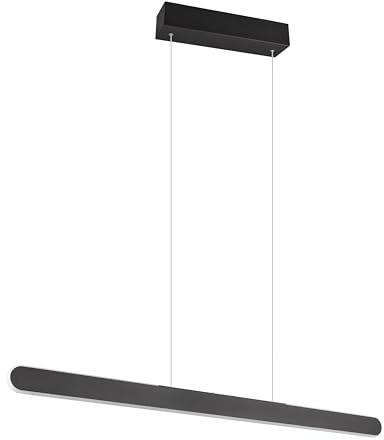 Trio Leuchten Pendelleuchte Helios 343310131, Metall Schwarz matt, inkl. 28 Watt LED, Touch Dimmer, Lichtfarbe einstellbar |