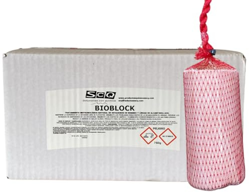 Bioblock Activateur biologique avec bactéries de longue durée pour eaux usées Traitement pour stations de pompage, séparateurs de graisse, fosses septiques et bouquets Bioblock 1 x 750 g