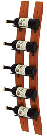 Rotweinregal aus Holz für 5 Flaschen, Weinregal zur Wandmontage, Aufbewahrungsbox für Weinregale, Ausstellungsständer für antiken Weinschrank aus Holz für Küche und Heimdekoration