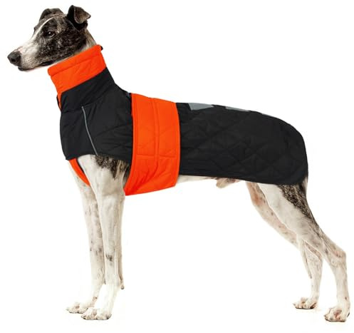 Windhund Warmer Wintermantel, Hundemantel Windhund Verstellbaren Outdoor Hundejacke mit Geschirr Loch Warme Hundekleidung Salukis