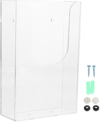 JEWEDECO Büro-aufbewahrungsbox Für Wand Transparente Kunststoff-datenbox Dokumentenhalter Wandmontage Ordnungssystem Für Bürodateien