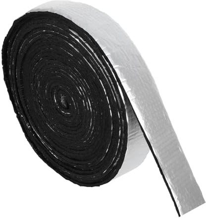 GETAJGHSD Rohrisolierungsband Rolle 5cm x 10m x 5mm Reflektierende Aluminiumfolien Isolierung Selbstklebend Vielseitig Für Wasserleitungen Gewächshäuser Und Dächer