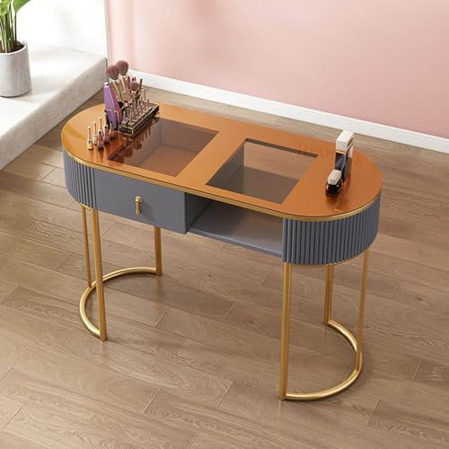 Nageltechniker-schreibtisch Maniküretisch Für Künstlerhand，professioneller Moderner Nagel- Und Schönheitsarbeitsplatz Nageltisch Aus Holz Für Salon Und Spa Mit Schubladen Und Aufbewahrungsschran