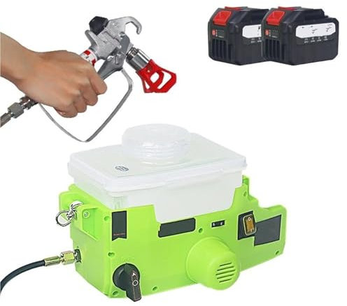 LCQSYE Pistolas de Pintura Mochila, pulverizador sin Aire de Mano, batería de Litio, pulverizador de Pintura Profesional de Alto Voltaje, máquina sin Aire Pistolas Pintar(2 Battery)