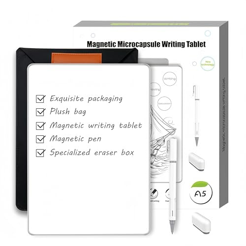 Gosizos Magnetisch Whiteboard, A5 Tragbar White board, wiederverwendbare Schreibtafel, keine Verbrauchsmaterialien Erforderlich für Schreibtisch, Familie, Büro, Schule - inkl. 1 Marker und Radierer